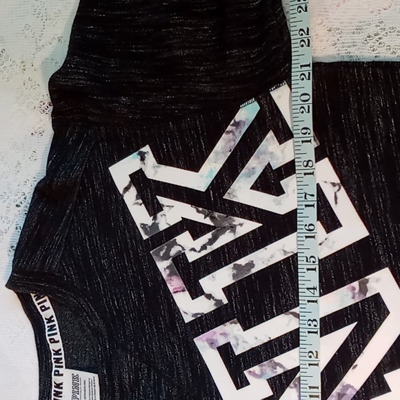 PINK By Victoria Secret Women's  Logo Campus Fleece Sweatshirt Size Small Black - Picture 10 of 12